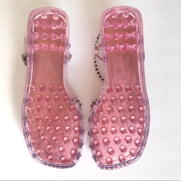 Jeffrey Campbell Pink Time Travel Jelly Sandals - Picture 8 of 8